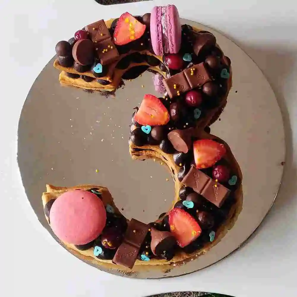 Customized number 3 cake for special events